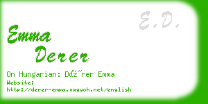 emma derer business card